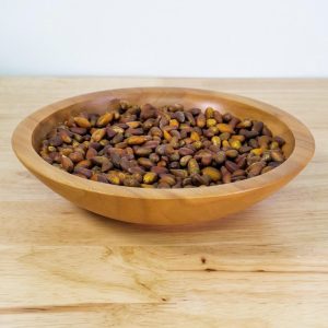 9” Handcrafted Sycamore Wood Bowl with 1 lb of Pine Nuts – Perfect Gift & Decor